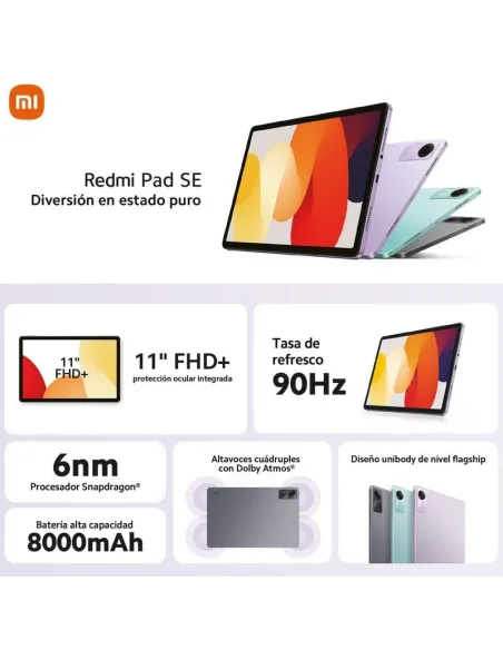 Xiaomi Redmi Pad SE 11" 4/128GB Gris Grafito + Ring Holder