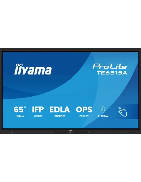 Iiyama Prolite TE6514MIS-B1AG Pantalla Interactiva Táctil PureTouch-IR+ 4K UHD de 65"