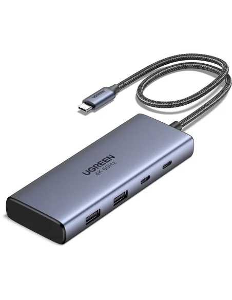 Ugreen 45379 HUB 7-IN-1 USB-C a 2x HDMI (4K@60Hz) + 2x USB-A 3.2 + 2x USB-C3.2 + PD (100W)