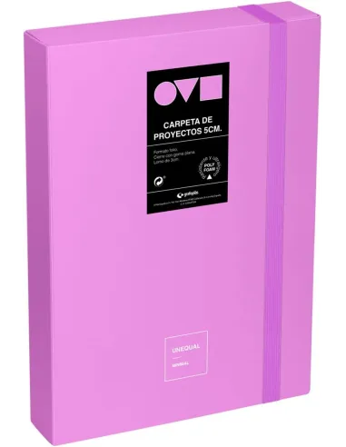 Grafoplás Caja de Proyectos Polyfoam 5 cm Lavanda