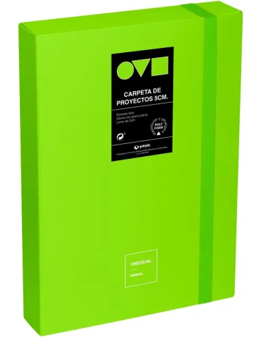 Grafoplás Caja de proyectos Polyfoam Unequal Minimal Verde 5 cm