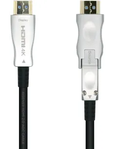 Aisens A148-0512 Cable HDMI Cable HDMI Desmontable Premium Alta Velocidad HEC 4K@60Hz 4:4:4 18Gbps A/M-D/A/M 30 Metros-CABL53697