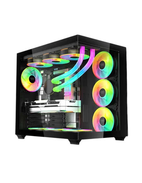Keep Out XC-800 PRO aRGB Micro ATX con Cristal Templado USB 3.0 Negro