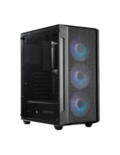 KEEP OUT XC-200 MESH RGB Black Glass USN 3.0 Cristal Templado Negro