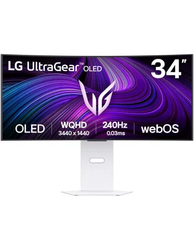 LG 34GX90SA-W 34" 3440x1440 240Hz OLED Curvo HDR400 G-SYNC FreeSync Blanco Smart USB-C