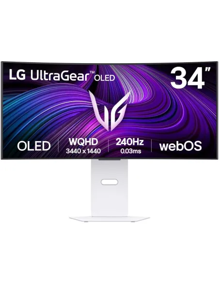 LG 34GX90SA-W 34" 3440x1440 240Hz OLED Curvo HDR400 G-SYNC FreeSync Blanco Smart USB-C