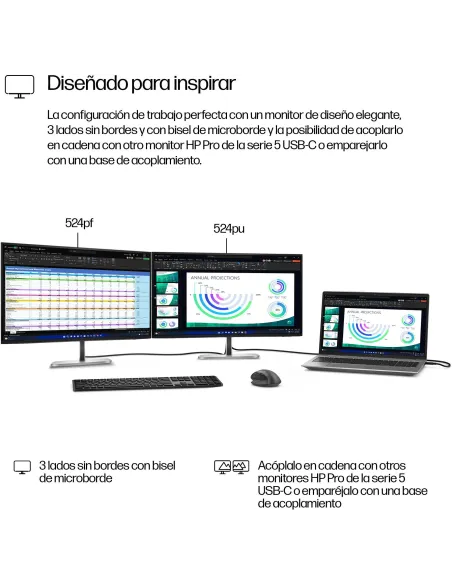 Monitor HP Series 5 Pro 524PF 9D9L6UT