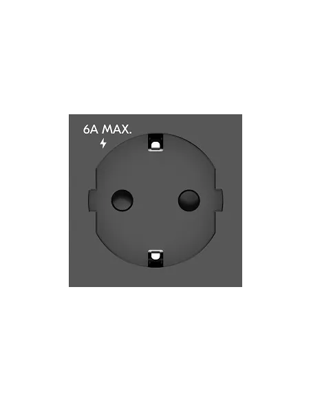 Kramer MP-DE(B) Enchufe Europeo Toma Schuko tipo F Negro