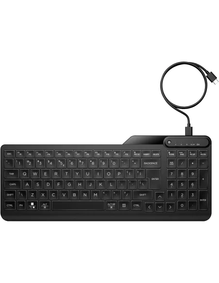 HP 405 Negro Layout ES Retroiluminado Compacto Multidispositivo USB-A/USB-C