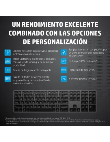 Teclado HP 975 Negro