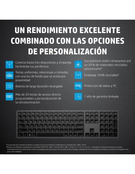 Teclado HP 975 Negro