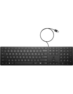 HP 320K Negro Teclado de Membrana con cable USB y Teclas Silenciosas-1403994