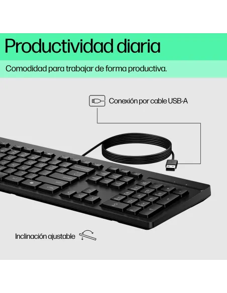 Teclado HP 125 G2 Negro