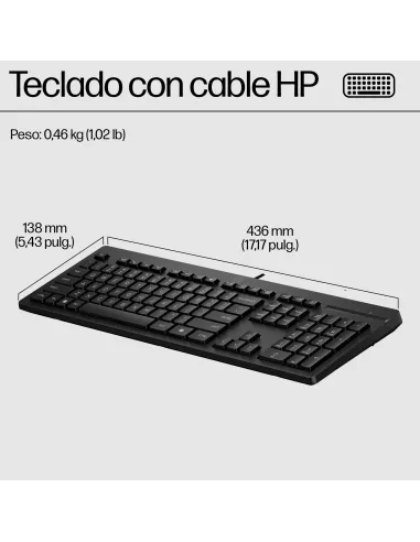 Teclado HP 125 G2 Negro