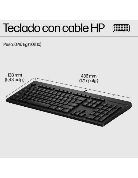 Teclado HP 125 G2 Negro