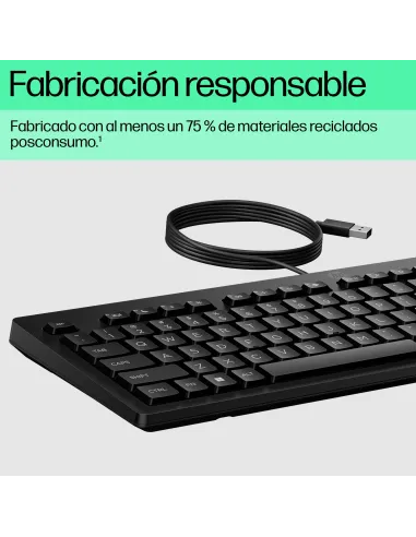 Teclado HP 125 G2 Negro