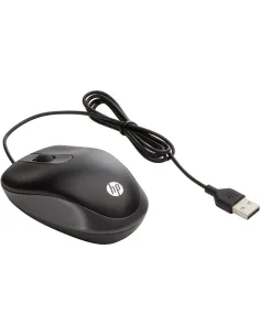 HP G1K28AA con cable USB tipo A 1000 DPI compacto ambidiestro negro-1403983
