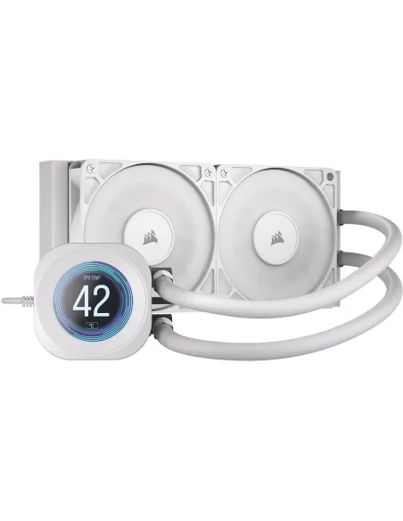Corsair Nautilus 240RS LCD Blanca Kit de Refrigeración Líquida 240mm y 2 Ventiladores IPS