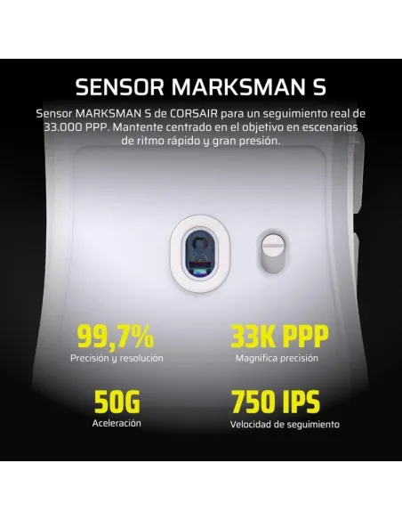 Ratón Gaming Corsair Sabre v2 Pro Ultralight Wireless Blanco