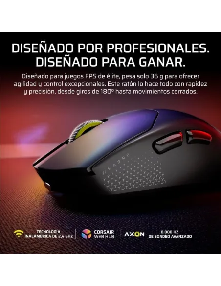 Ratón Gaming Corsair Sabre v2 Pro Ultralight Wireless Blanco