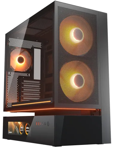 Cougar CFV235 Mesh Vision Black Torre ATX Cristal Templado y 2 Ventiladores 160mm