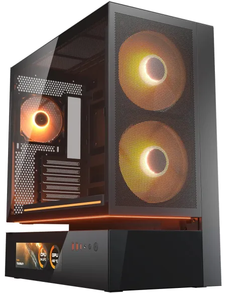 Cougar CFV235 Mesh Vision Black Torre ATX Cristal Templado y 2 Ventiladores 160mm