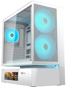 Cougar CFV235 Mesh Vision Blanco Torre ATX Cristal Templado y 2 Ventiladores 160mm-ICACSM0888