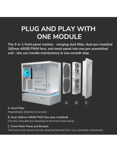 Caja semitorre PC Cougar CFV235 Mesh Negro