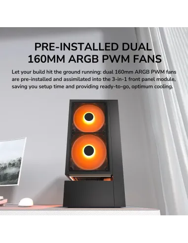 Caja semitorre PC Cougar CFV235 Mesh Negro