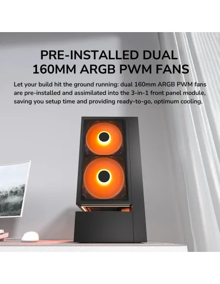 Caja semitorre PC Cougar CFV235 Mesh Negro