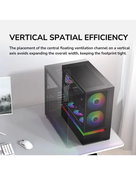 Caja semitorre PC Cougar CFV235 Mesh Negro