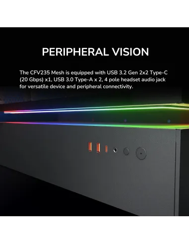 Caja semitorre PC Cougar CFV235 Mesh Negro