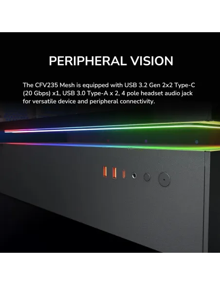 Caja semitorre PC Cougar CFV235 Mesh Negro