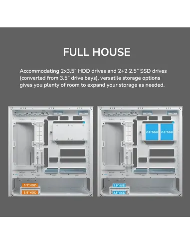 Caja semitorre PC Cougar CFV235 Mesh Negro