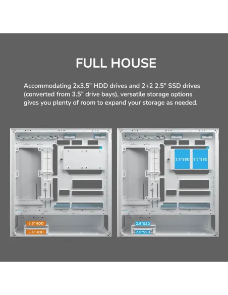 Caja semitorre PC Cougar CFV235 Mesh Negro