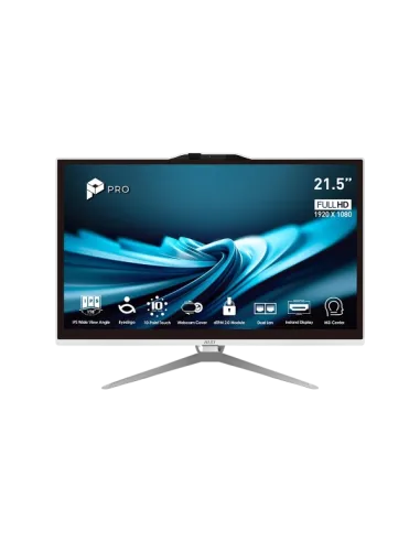 MSI Pro AP222T 14M-641EU Intel Pentium Gold G7400/8GB/128GB/21.5" W11 Pro Blanco