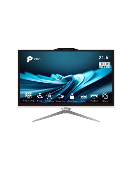 MSI Pro AP222T 14M-641EU Intel Pentium Gold G7400/8GB/128GB/21.5" W11 Pro Blanco