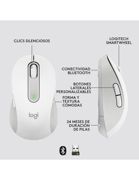 Ratón Logitech Signature M650 Blanco