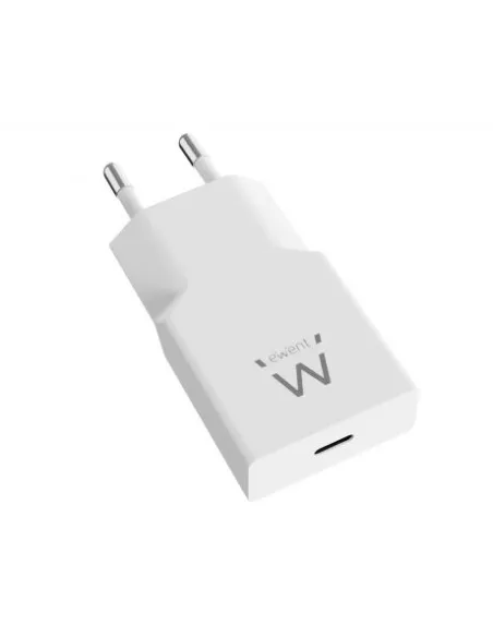 EWENT EW1310 Cargador Rápido USB-C PD de 20W con Tecnología GaN y Diseño Ultrafino