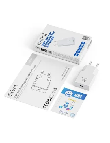 Cargador USB-C 20  Ewent EW1310