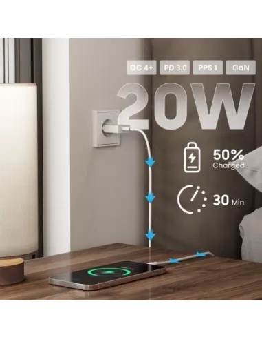 Cargador USB-C 20  Ewent EW1310