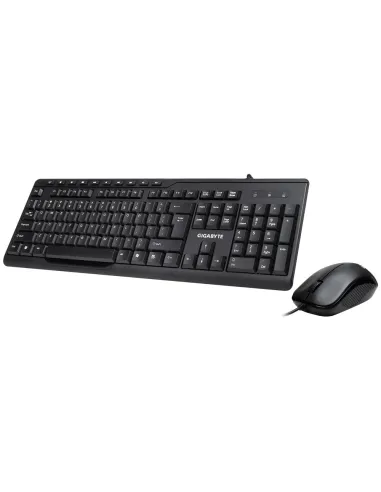 Gigabyte 28751-63006-1CBS Teclado KM6300 QWERTY + Ratón USB Negro