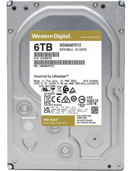 Western Digital Gold WD6004FRYZ HDD 3.5" 6TB SATA3
