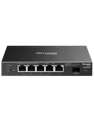 TP-Link SG2206MP 5x Gigabit PoE+ SFP Apilable Montaje en Rack