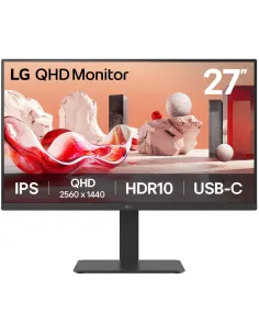 LG 27BA65QB-B 27" 2560x1440 100Hz IPS HDR10 USB-C Altavoces Pivot Height Adjust-1404777