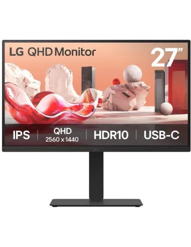 LG 27BA75QB-B.AEU 27" IPS QHD 100Hz HDR Altavoces Altura Ajustable USB-C