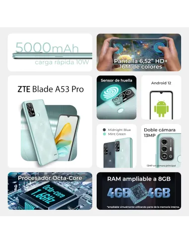 Smartphone ZTE Blade A53 Pro 4GB/64GB Verde