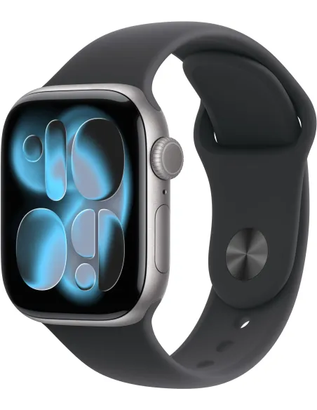 Apple Watch Series 11 GPS MF8C4QL/A 42mm Caja de Aluminio Gris Espacial con Correa Deportiva Negra (Talla M/L)