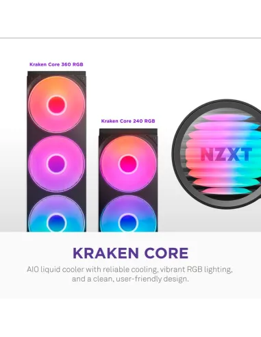 Refrigeración líquida NZXT Kraken Core 360 RGB negra