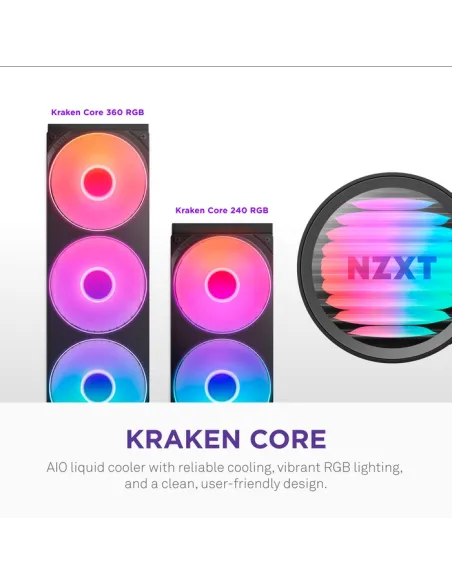 Refrigeración líquida NZXT Kraken Core 360 RGB negra